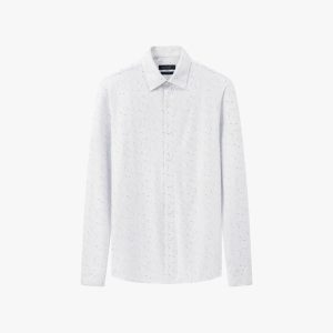 Áo Sơ Mi Dài Tay Trắng Thiết Kế Hoạ Tiết Cao Cấp 9SMDH513TRK